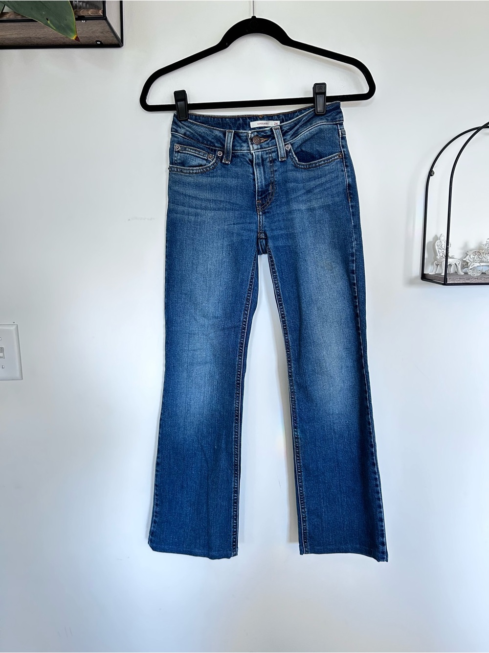 Levi’s Super Low Bootcut Denim Blue Jeans *Hemmed* Size 24